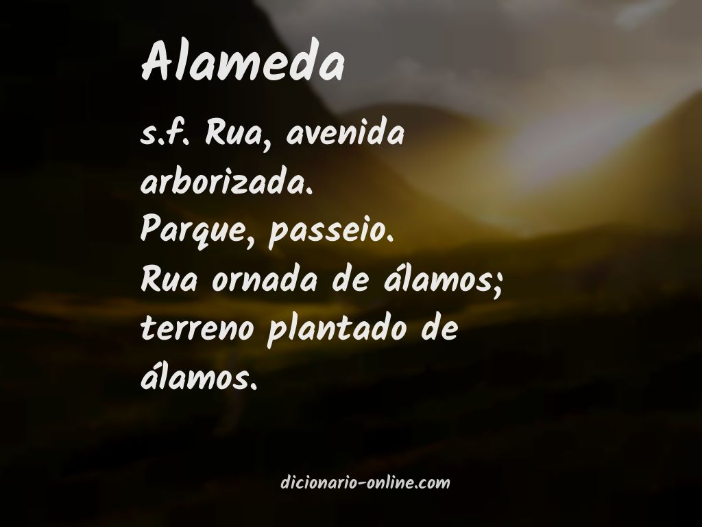 Significado de alameda