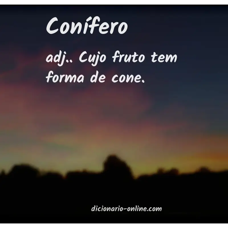 Significado de conífero