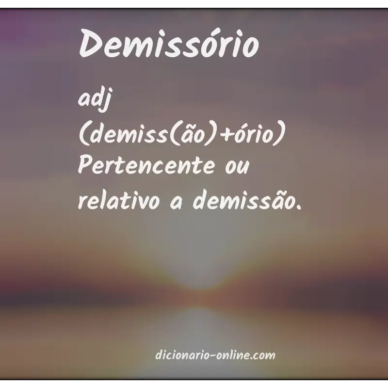 Significado de demissório