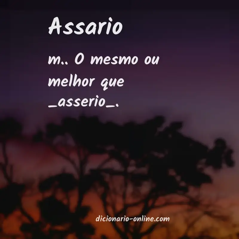 Significado de assario