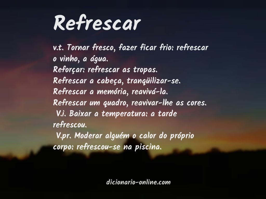 Significado de refrescar