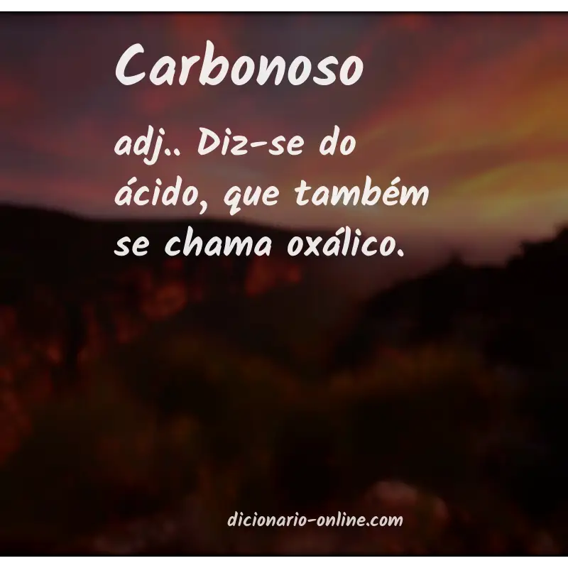 Significado de carbonoso