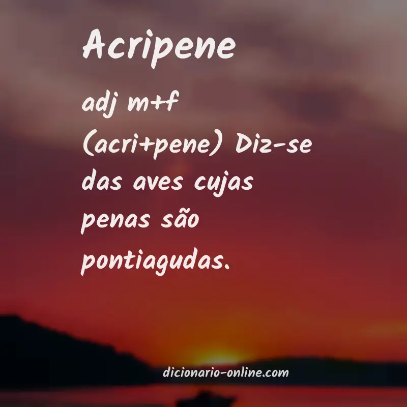 Significado de acripene