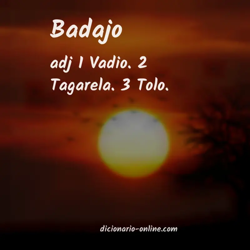 Significado de badajo