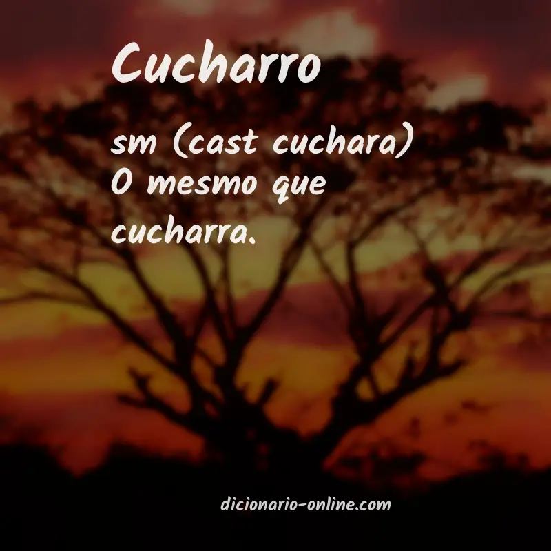 Significado de cucharro