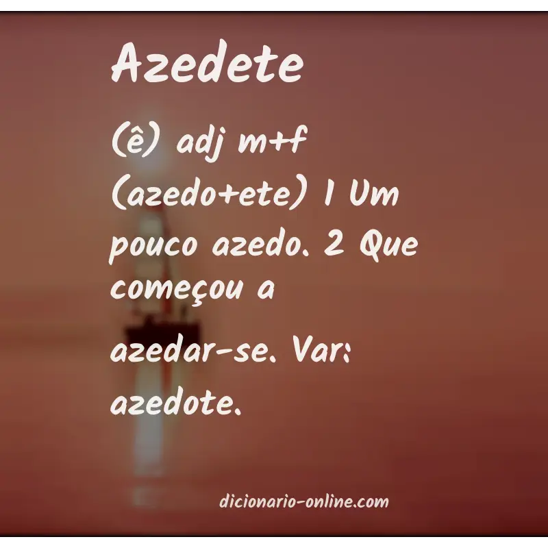 Significado de azedete