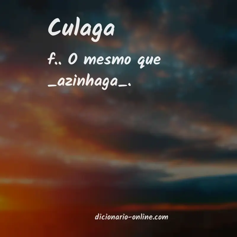 Significado de culaga