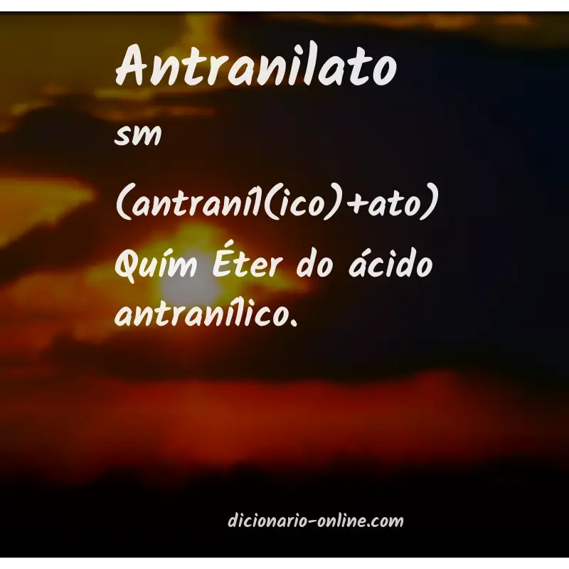 Significado de antranilato