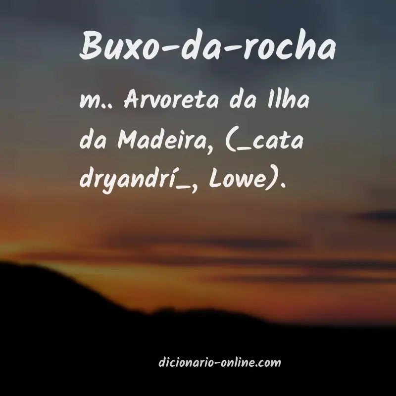Significado de buxo-da-rocha