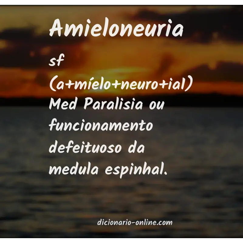 Significado de amieloneuria