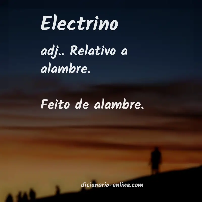 Significado de electrino