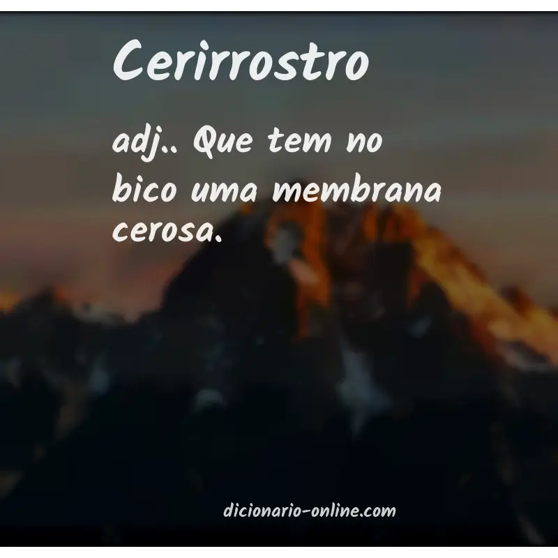 Significado de cerirrostro