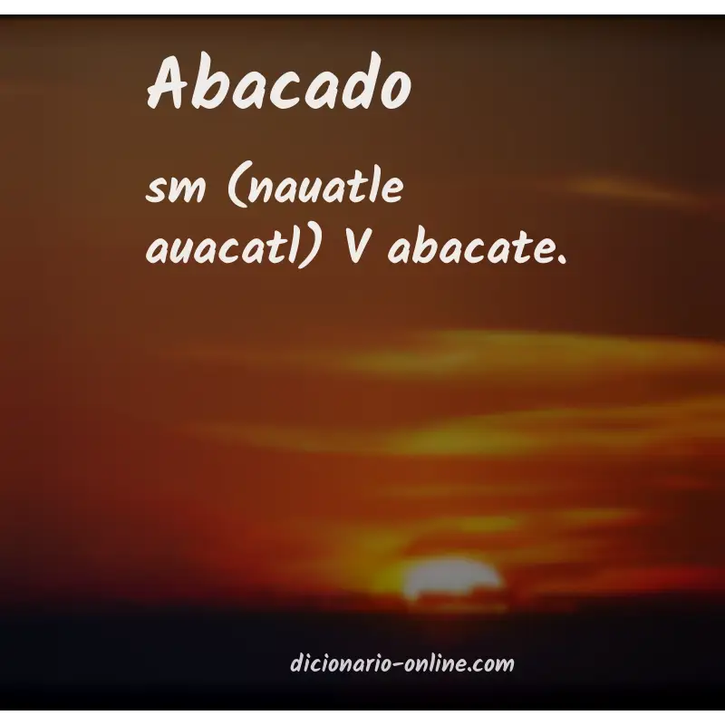 Significado de abacado