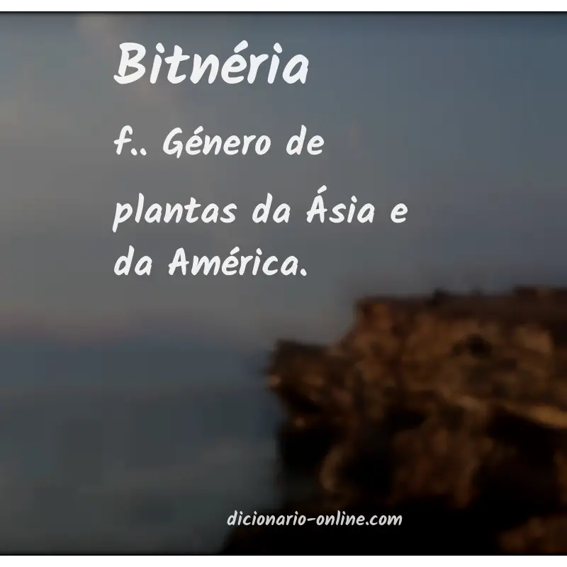 Significado de bitnéria