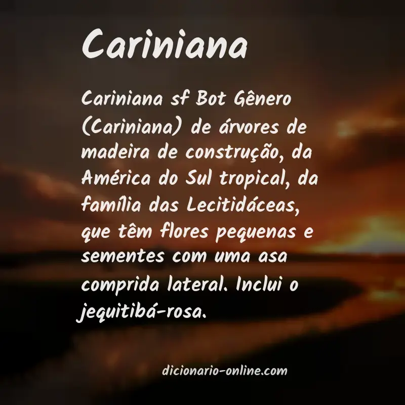 Significado de cariniana