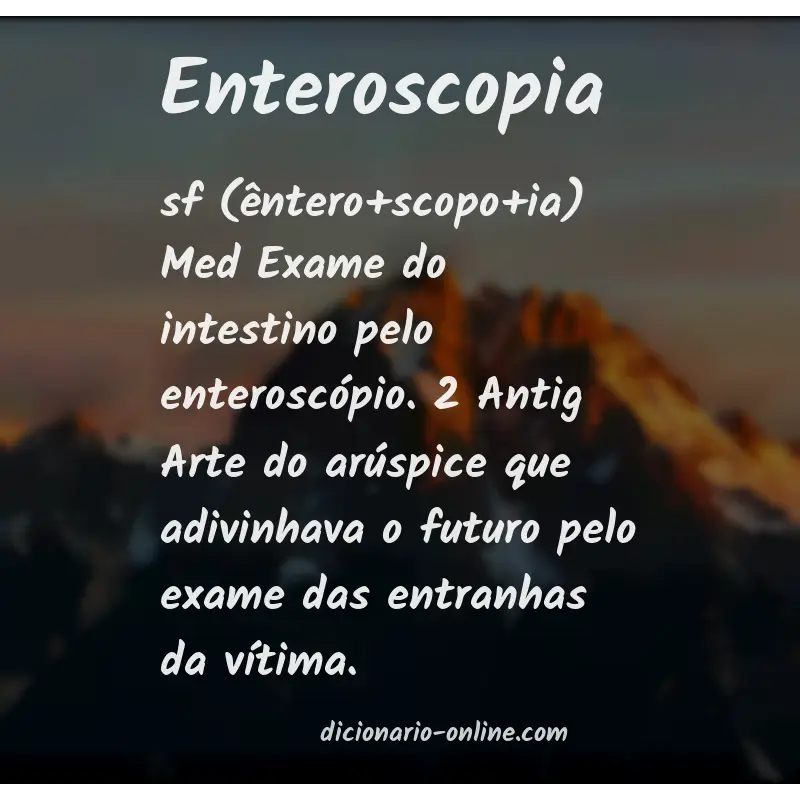 Significado de enteroscopia