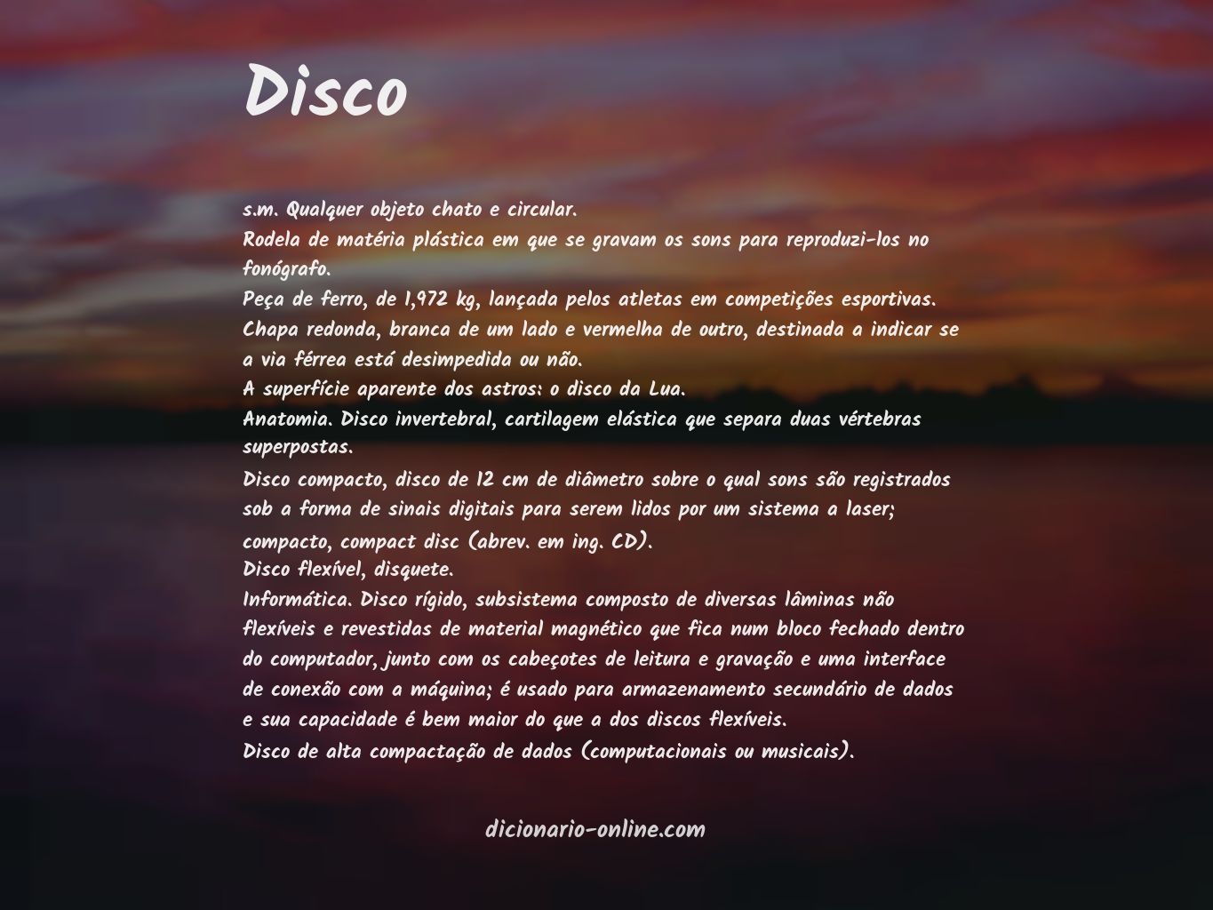 Significado de disco