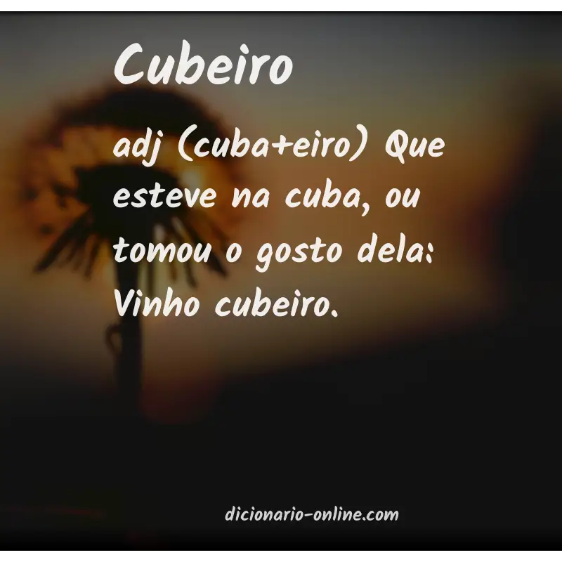 Significado de cubeiro