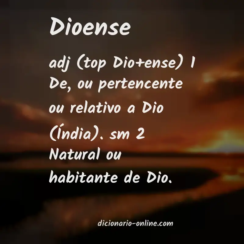 Significado de dioense