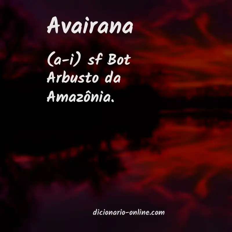 Significado de avairana