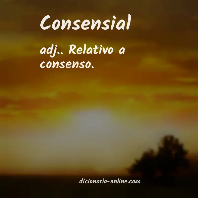 Significado de consensial