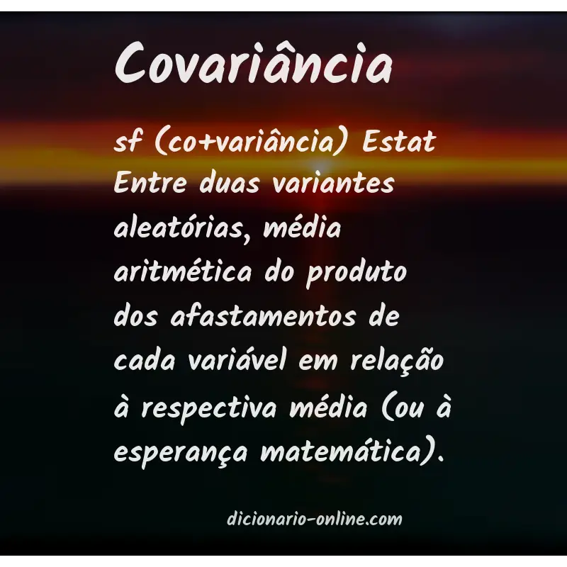 Significado de covariância
