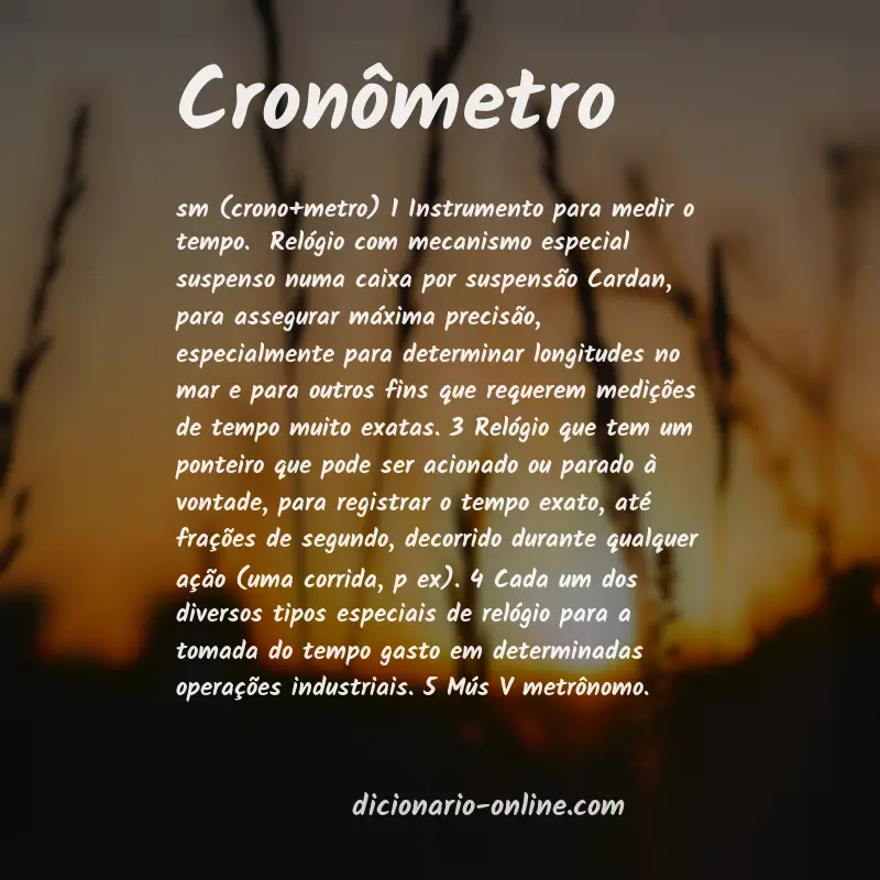 Significado de cronômetro