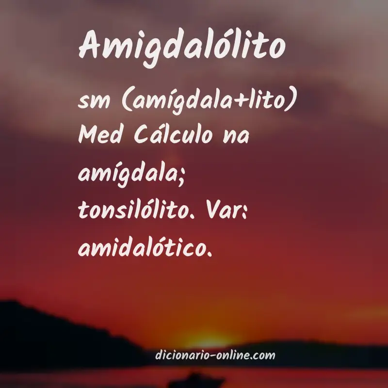 Significado de amigdalólito