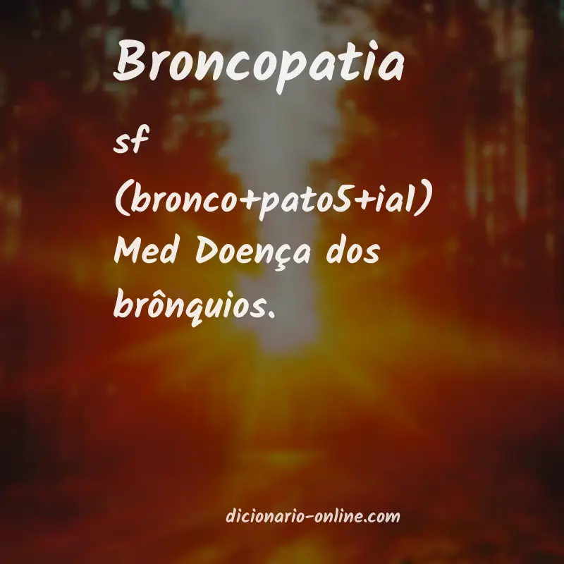 Significado de broncopatia