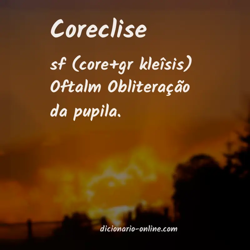 Significado de coreclise