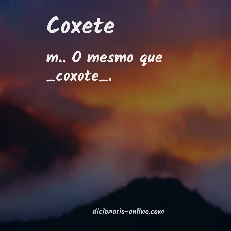 Significado de coxete