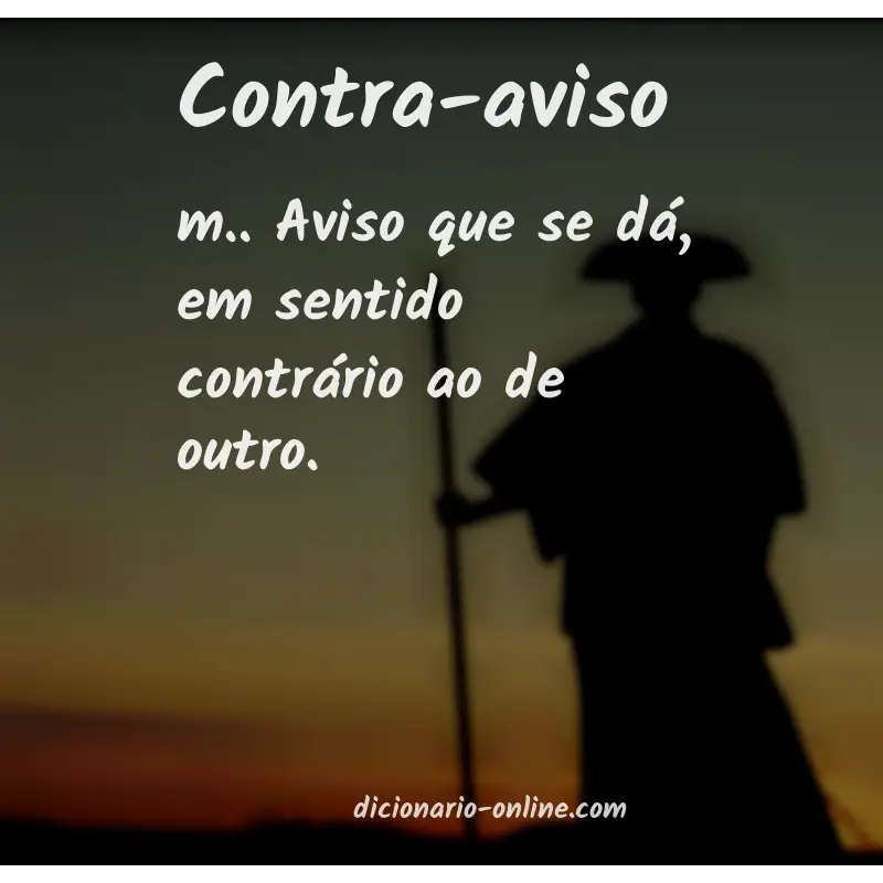 Significado de contra-aviso
