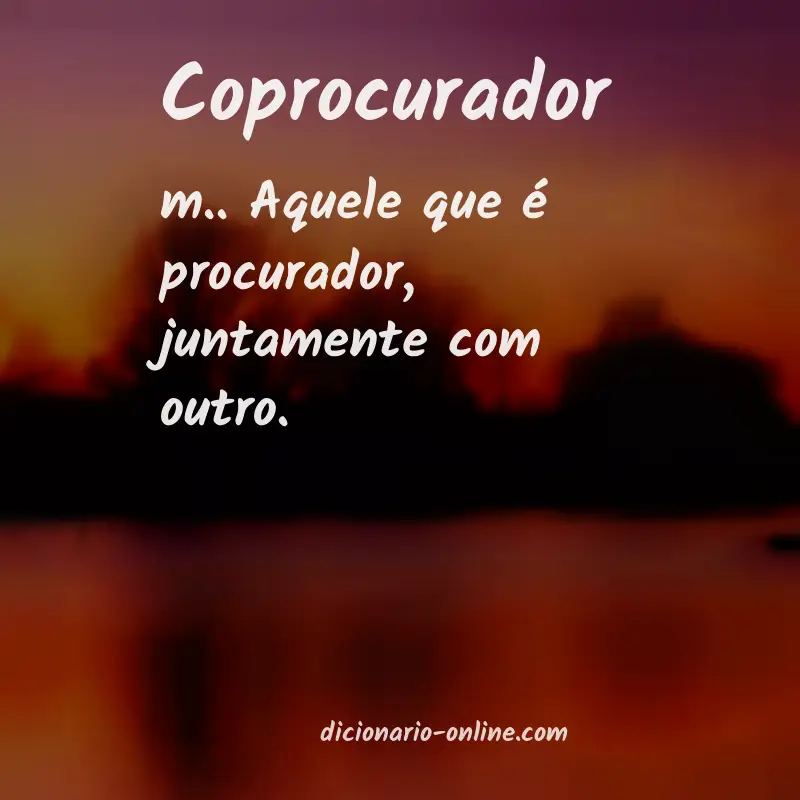 Significado de coprocurador