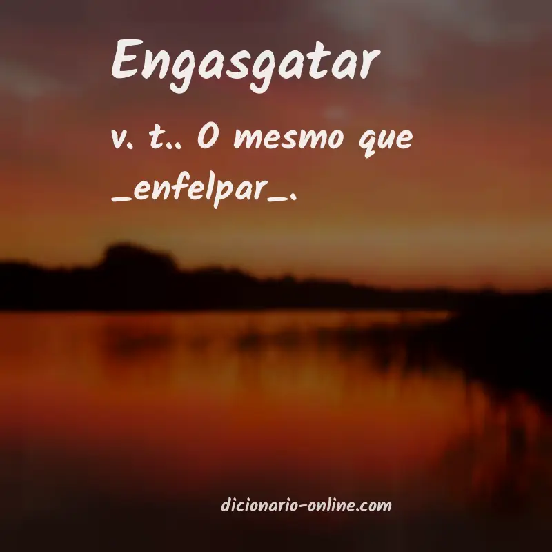 Significado de engasgatar