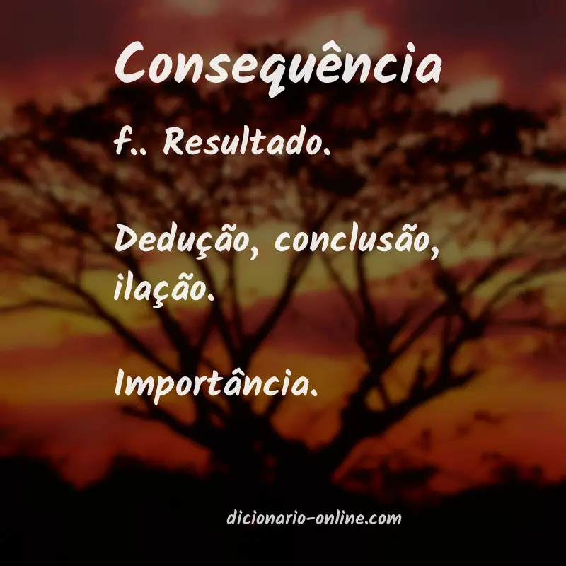 Significado de consequência