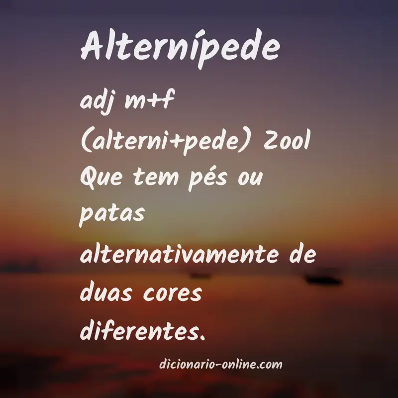 Significado de alternípede
