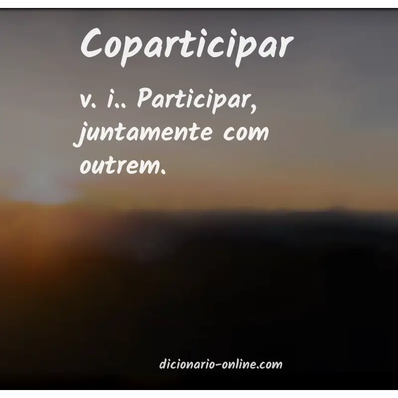 Significado de coparticipar