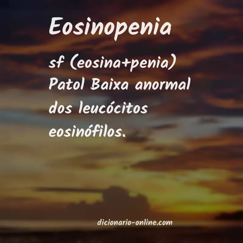 Significado de eosinopenia