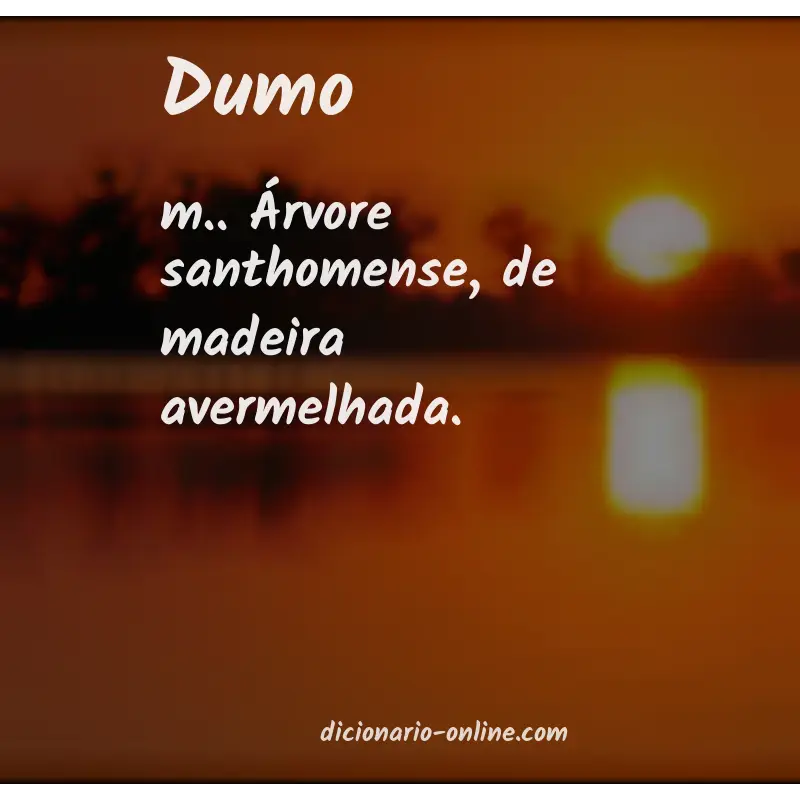 Significado de dumo