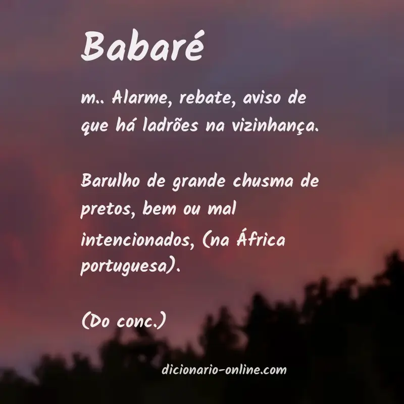 Significado de babaré