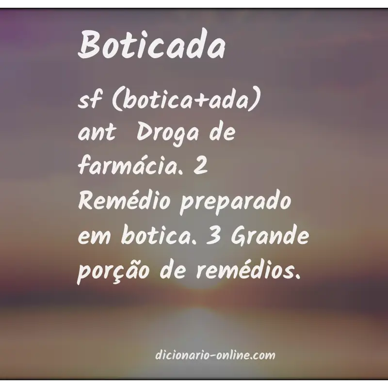 Significado de boticada