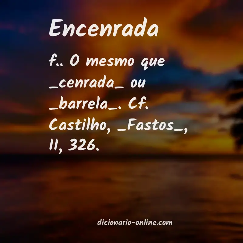 Significado de encenrada