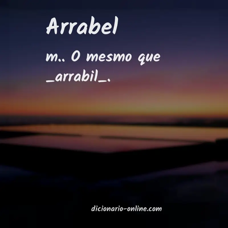 Significado de arrabel