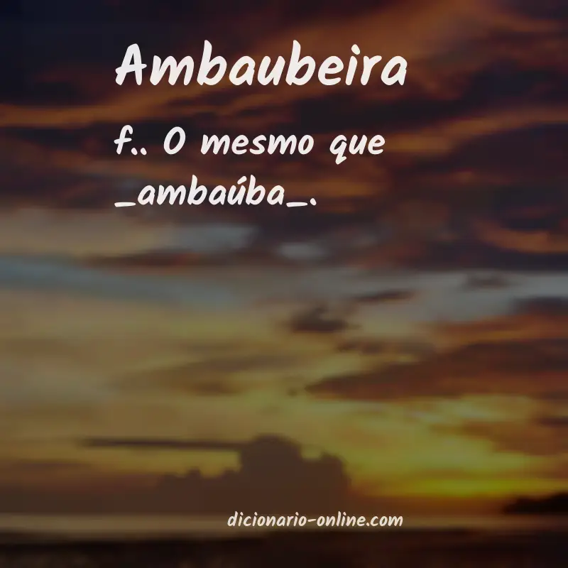 Significado de ambaubeira