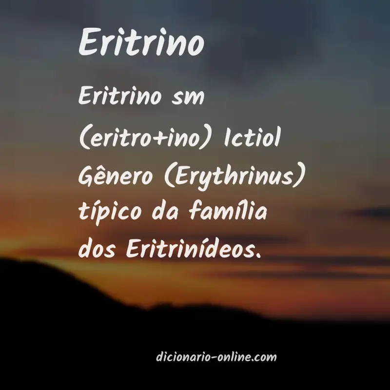 Significado de eritrino