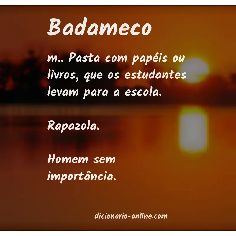 Significado de badameco