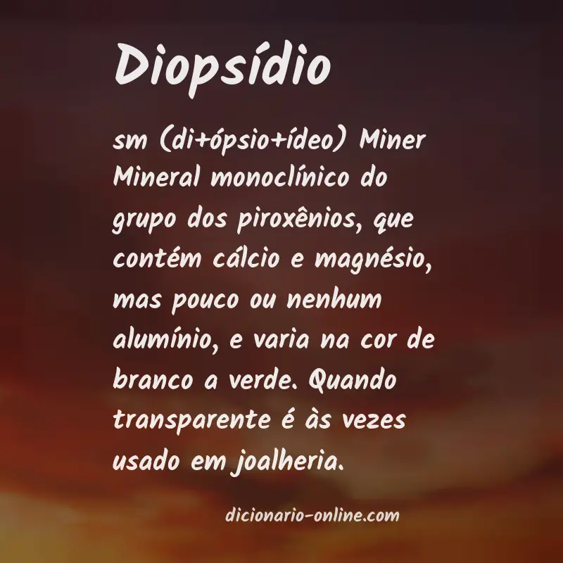 Significado de diopsídio