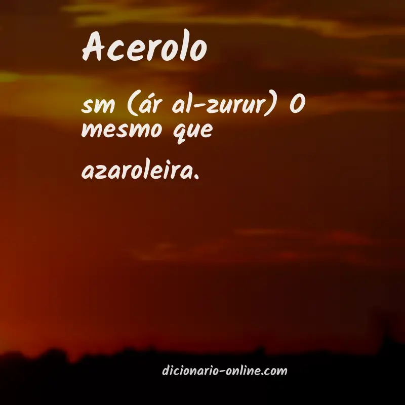 Significado de acerolo