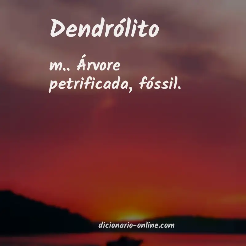 Significado de dendrólito