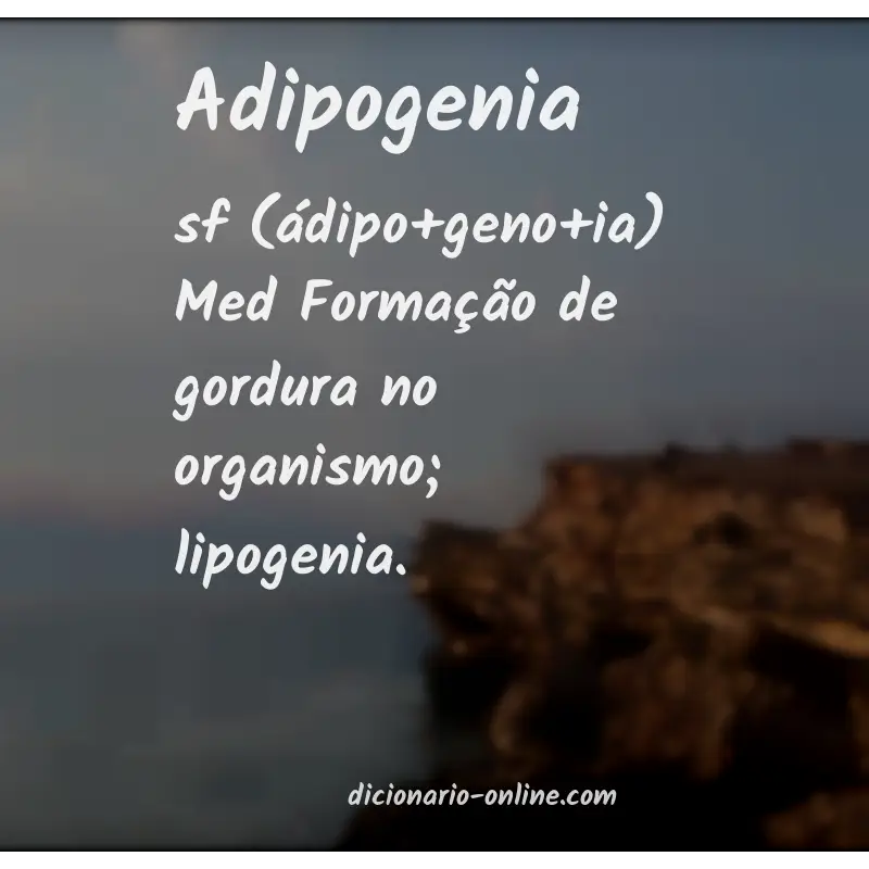 Significado de adipogenia